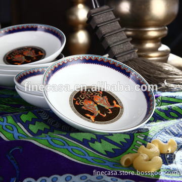 4.25 Inches Luxury Fine Bone China White Porcelain Appetizer Plate of Grand Banquet
